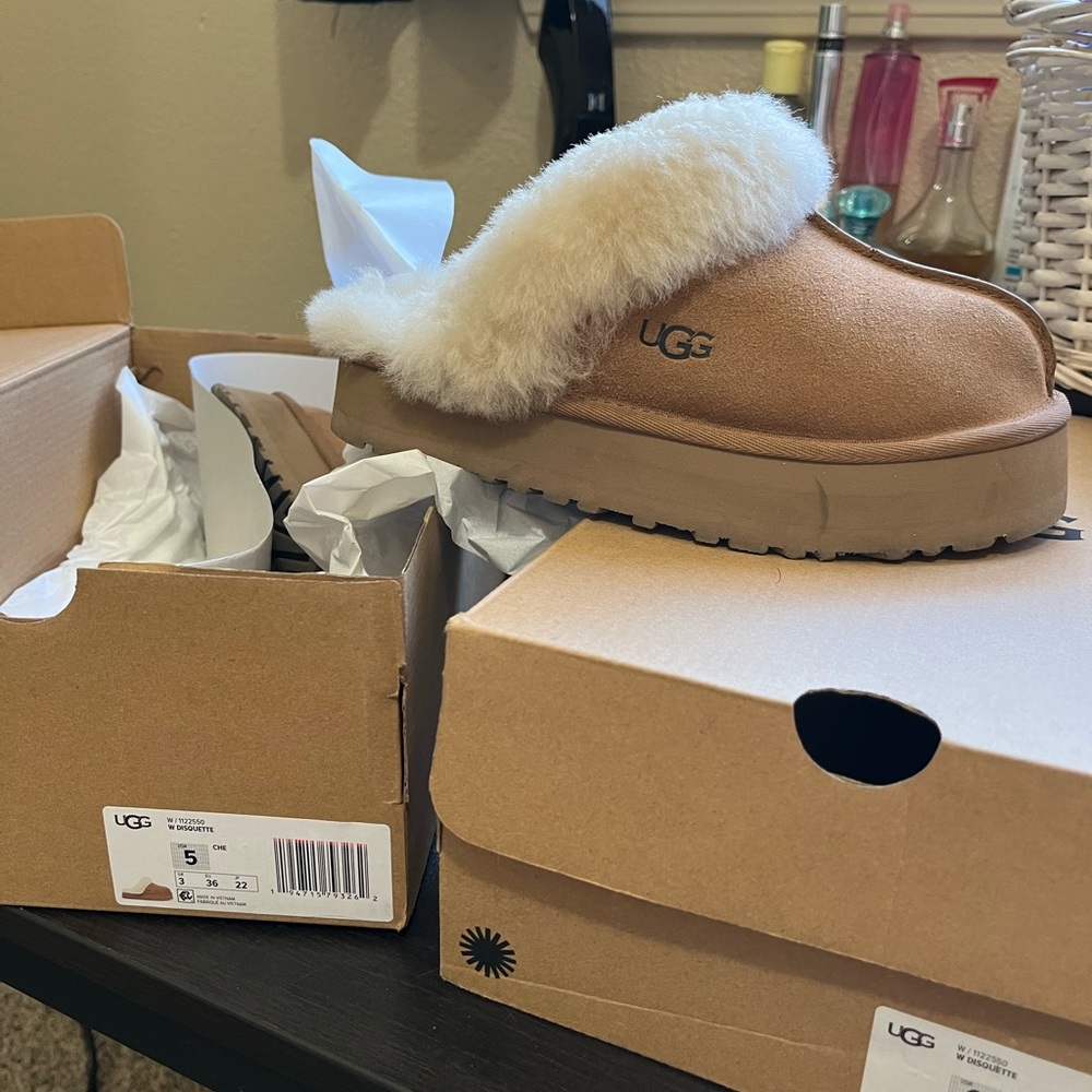 UGG Brown Slippers with Cream Lining